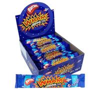 Wham Raspberry Chew Bars - Full Box of 60 Original Retro Sweets | Fizzy, Fruity, Tangy Candy Treats | British Nostalgic Favourites | Party Bag Fillers & Sweet Shop Bulk Box