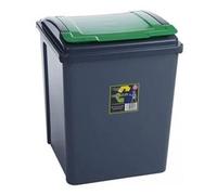 Wham Recycle It Green Bin & Lid 50 Litre