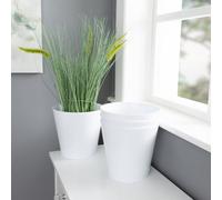 Wham Studio 21cm Round Planter Set of 4, white