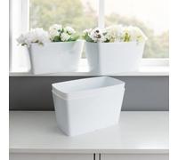 Wham Set 4 Studio 30Cm Rectangular Plastic Trough Ice White