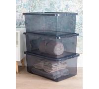 Wham Crystal Set of 5 Boxes & Lids, 45L Black