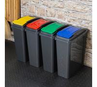 Wham Set Of 4 Recycle It 25L Slimline Bins & Lids