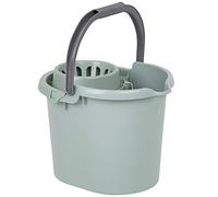 Wham Mop Bucket Silver Sage 16 Litre Durable Plastic with Detachable Strainer