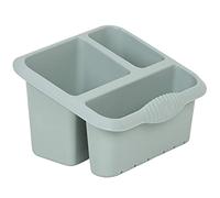 Wham Silver Sage High Grade Plastic Sink Tidy Cutlery Drainer Holder Caddy