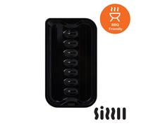 Wham Sizzll Enamel Sausage Tray - BBQ, Hob & Oven Safe Pan in Black Wham Black