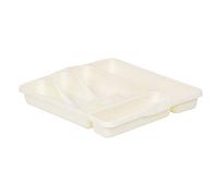 Wham Soft Cream 5 Compartment Plastic Cutlery Holder Tray Drawer Organiser