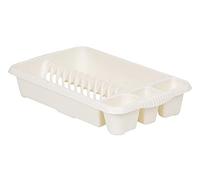 Wham Soft Cream High Grade 47x27cm Plastic Dish Drainer Plate and Cutlery Rack Holder