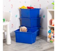 Wham 35L Blue Stackable Storage Box 4 Pack