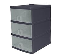 Wham Handy 3 Drawer Tower Black/Clear, Black