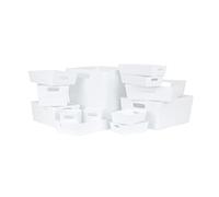 Wham Studio Set of 13 Assorted Size Storage Baskets White