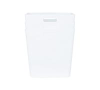 Wham Studio 3 x 18L Deep Rectangular Plastic Storage Baskets | Ideal for Kitchens, Bathrooms, Stationery & More | Easy Access Integrated Handles | Made in the UK - Ice White