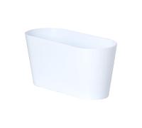 Wham Studio 4 x 30cm Oval Plastic Troughs | Ideal for Home, Office, Kitchens, Bathrooms, Gardens | Suitable for Indoor & Outdoor Use | Made in the UK - Ice White