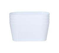 Wham Studio 4 x 30cm Rectangular Plastic Troughs | Ideal for Home, Office, Kitchens, Bathrooms, Gardens | Suitable for Indoor & Outdoor Use | Made in the UK - Ice White