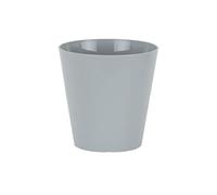 Wham Studio 4x 16cm Plastic Flower Pot Planters in Grey. Ideal for Home Office Desk, Kitchens, Bathrooms. Made in the UK