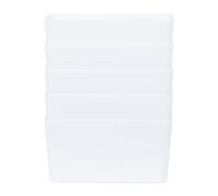Wham Studio 5 x 1.4L Deep Rectangular Plastic Storage Baskets | Ideal for Kitchens, Bathrooms, Stationery & More | Easy Access Integrated Handles |