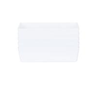 Wham Studio 5 x 2L Rectangular Plastic Storage Baskets | Ideal for Kitchens, Bathrooms, Stationery & More | Easy Access Integrated Handles | Made in the UK - Ice White
