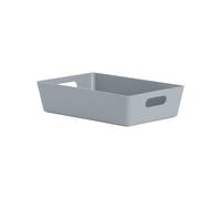 Wham Studio Etch Matt Blue/grey Plastic Nestable Storage Basket (H)6Cm (W)17Cm (D)17Cm