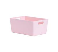 Wham Studio Etch Matt Pink Plastic Nestable Storage Basket (H)11Cm (W)17Cm (D)17Cm