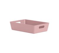 Wham Studio Etch Matt Pink Plastic Nestable Storage Basket (H)6Cm (W)17Cm (D)17Cm