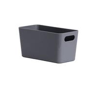 Wham Studio Gloss Dark Grey Plastic Nestable Storage Basket (H)10Cm (W)20Cm (D)20Cm