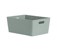Wham Studio Gloss Light Green Plastic Nestable Storage Basket (H)15Cm (W)26Cm (D)26Cm