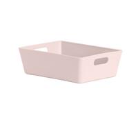 Wham Studio Gloss Light Pink Plastic Nestable Storage Basket (H)5Cm (W)12Cm (D)12Cm