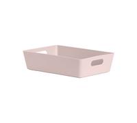 Wham Studio Gloss Light Pink Plastic Nestable Storage Basket (H)6Cm (W)17Cm (D)17Cm