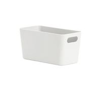 Wham Studio Gloss White Plastic Nestable Storage Basket (H)10Cm (W)20Cm (D)20Cm