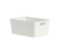 Wham Studio Gloss White Plastic Nestable Storage Basket (H)11Cm (W)17Cm (D)17Cm