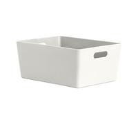 Wham Studio Gloss White Plastic Nestable Storage Basket (H)15Cm (W)26Cm (D)26Cm