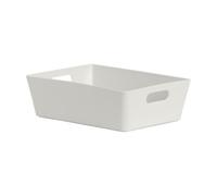 Wham Studio Gloss White Plastic Nestable Storage Basket (H)5Cm (W)12Cm (D)12Cm