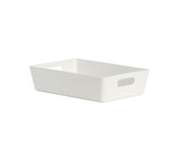 Wham Studio Gloss White Plastic Nestable Storage Basket (H)6Cm (W)17Cm (D)17Cm