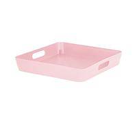 Wham Studio Plastic Storage Basket 15.03 Rectangular - For Office Home & Kitchen Tidy Organizer - 30cm (Blush Pink)