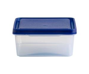 Wham Studio Rectangle Food Box Clear/Blue 2Ltr