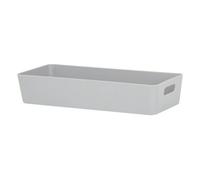 Wham Studio Rectangular Storage Basket - Cool Grey, 30 X 12.5 X 6Cm - Multi-Purpose Organiser Basket With Handle For Home & Office