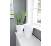 Wham Studio Set 4 21cm Round Plastic Planter in White Wham White