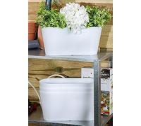 Wham Studio Set 4 30cm Oval Plastic Trough in White Wham White