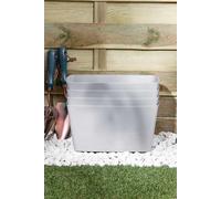 Wham Studio Set 4 30cm Rectangular Plastic Trough in Grey Wham Grey