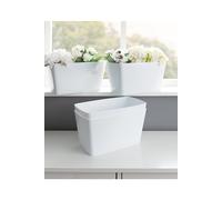 Wham Studio Set 4 30cm Rectangular Plastic Trough in White Wham White