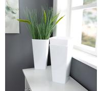 Wham Set 3 Studio 16cm Tall Square Planter Ice White