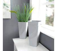 Wham Set 3 Studio 16cm Tall Square Planter Cool Grey