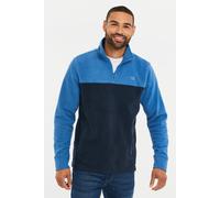 'Wham' Two Tone Quarter Zip Fleece Jumper Threadbare Cobalt S