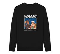 (L, Black) Wham Unisex Adult Last Christmas Sweatshirt