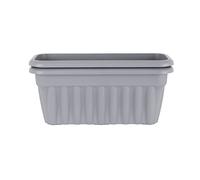Wham Vista 2 x 60cm Rectangular Plastic Garden Troughs | 100% Recycled Plastic | Weather Resistant & Lightweight | Indoor & Outdoor Use | Drainage in UK - Upcycle Grey