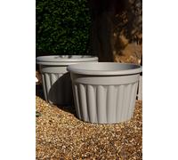 Wham Vista 3x60cm Round Plastic Planter in Grey | Size: 3x60 cm Wham Grey 3x60 cm