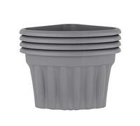Vista 4x40cm Corner Recycled Plastic Planter Wham Grey One Size