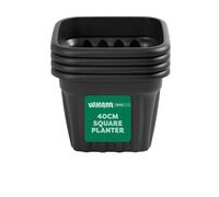Wham Vista 4 x 40cm Square Plastic Garden Planters | 100% Recycled