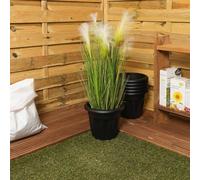 Wham Vista 6x25cm Round Plastic Planter in Black | Size: 6x25 cm Wham Black 6x25 cm