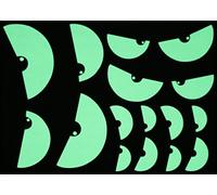 Whamhead Glow In The Dark EVIL EYES (Design 2) Self Adhesive Vinyl Stickers