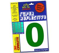 Whamhead Safe-Tee Reflective High Visibility Self Adhesive Wheelie Bin Number Sticker For Dustbin Recycling Bin Garage Door Shop Office Cafe Hotel (0, Green)